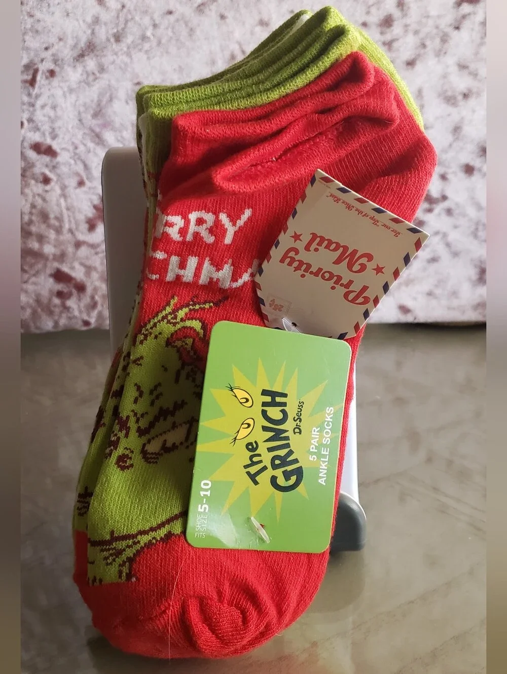 🆕️ Bioworld The Grinch Ankle Socks 5 Pairs